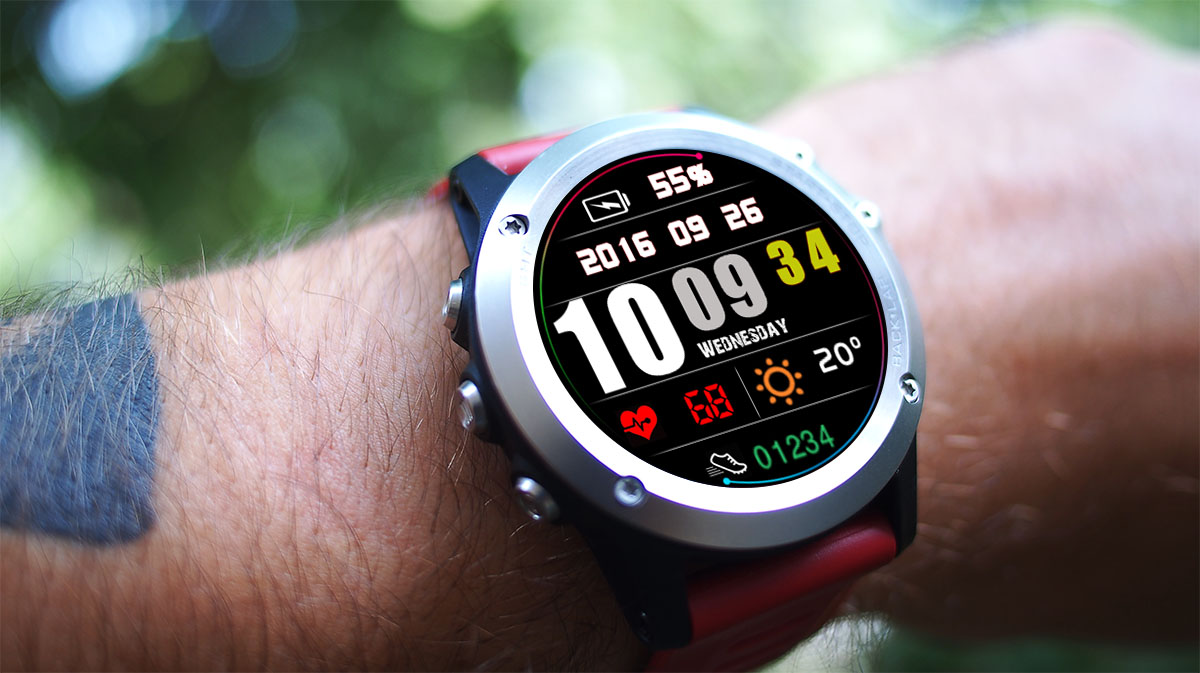 round face digital watch