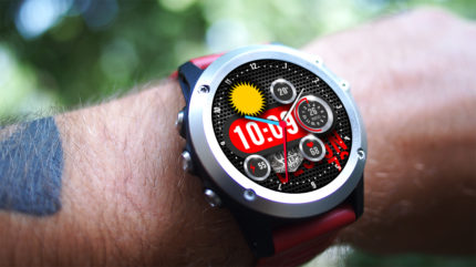 digital watch with changeable faces
