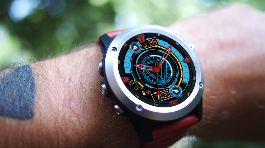 digital watch with changeable faces