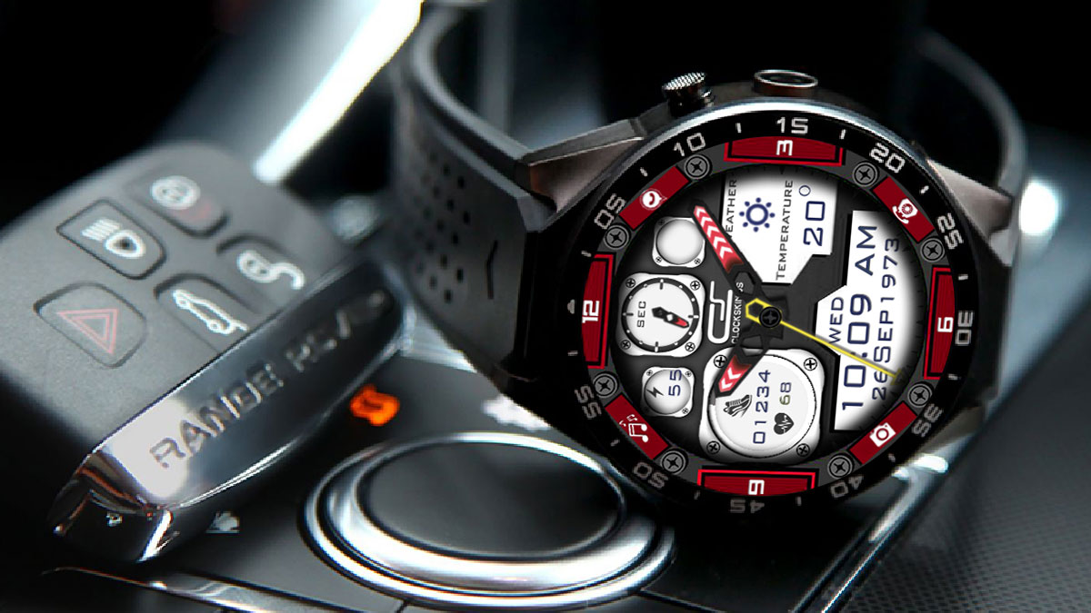 digital watch with changeable faces
