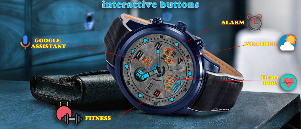 digital watch with changeable faces